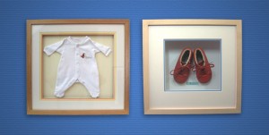 bespoke picture framing 3d objects children's clothes
