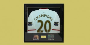 bespoke picture framing sports memorabilia shirt