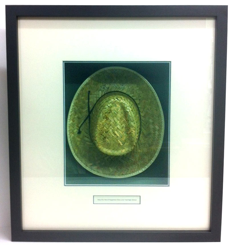 bespoke picture framing 3d objects hat