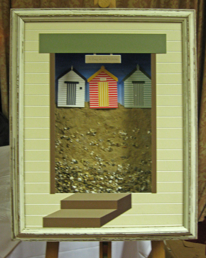 bespoke picture framing 3d objects sand and pebbles