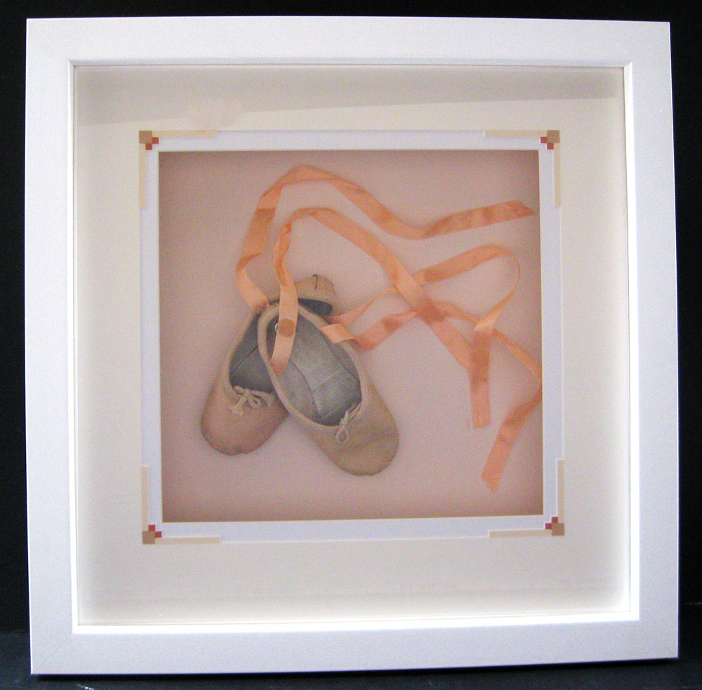 bespoke picture framing 3d objects ballet shoes