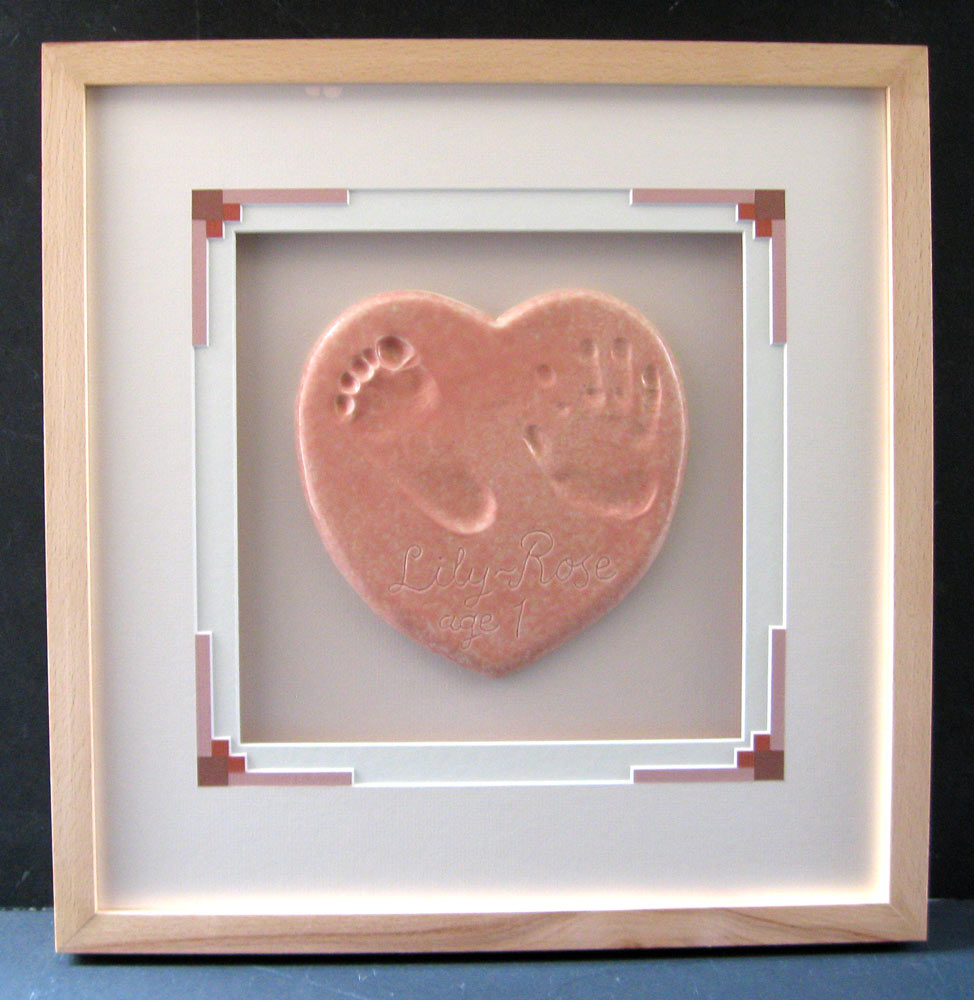 bespoke picture framing 3d objects hand and foot print