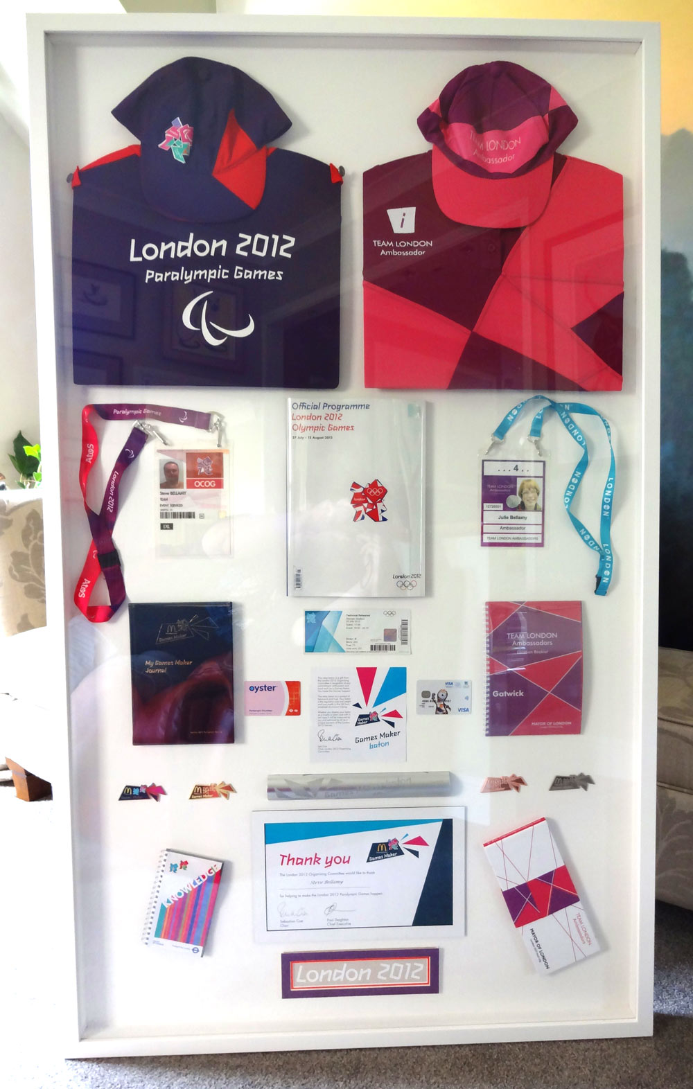 bespoke picture framing Olympics 2012 memorabilia