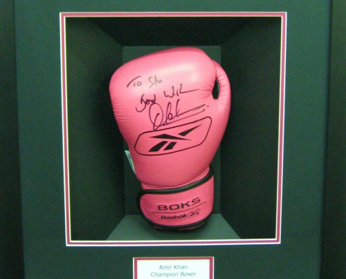 bespoke picture framing 3d objects signed boxing glove sports memorabilia
