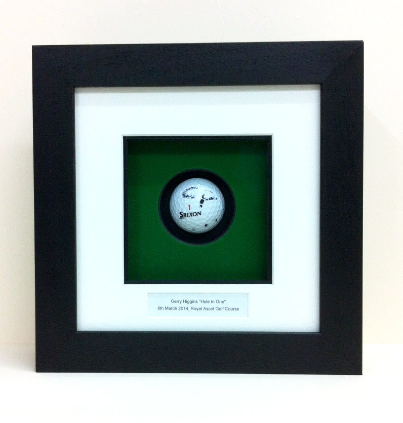 bespoke picture framing signed golf ball sports memorabilia