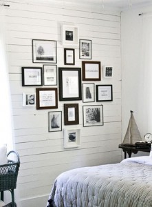 gallery wall with bespoke picture framing
